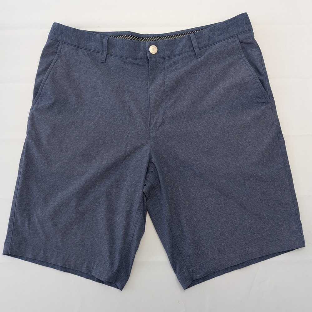 Bonobos Golf Shorts Men 35 Navy Heather Performance 10" Inseam Stretch Chino